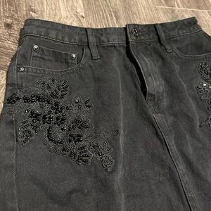 guess embellished jean skirt s/m